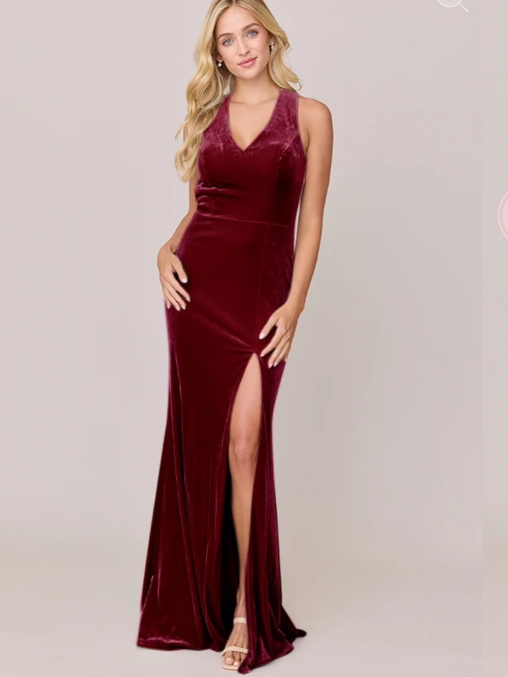 Revelry Burgundy Velvet Maxi Dress